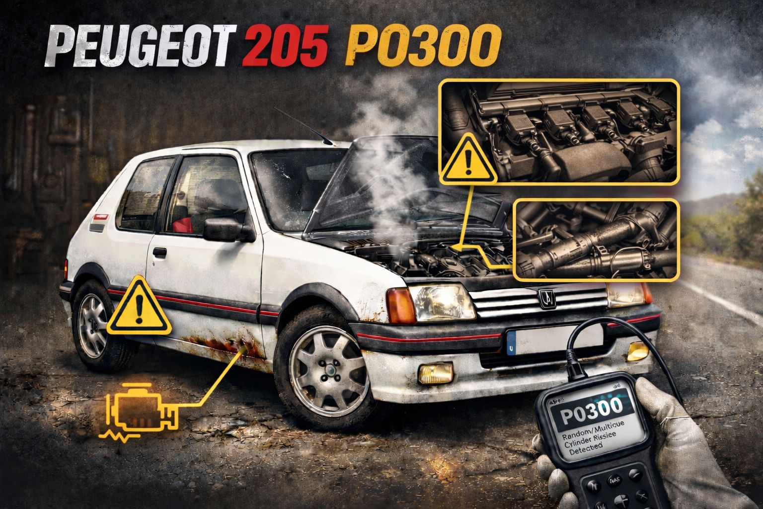Fehlercode P0300 beim Peugeot 205: Ursachen, Symptome und Lösungen