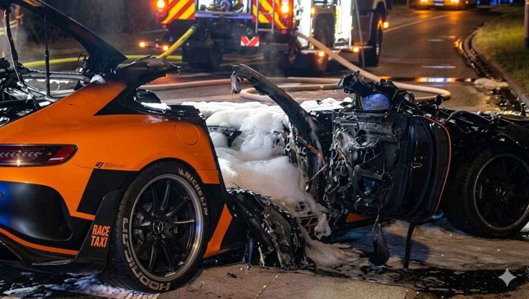 Tödlicher Crash in Deutschland: Mercedes-AMG GT R kollidiert mit Motorrad